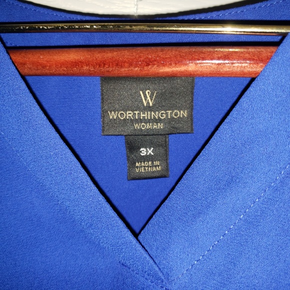 Worthington Women 3X Blue Shirt. - Picture 2 of 2